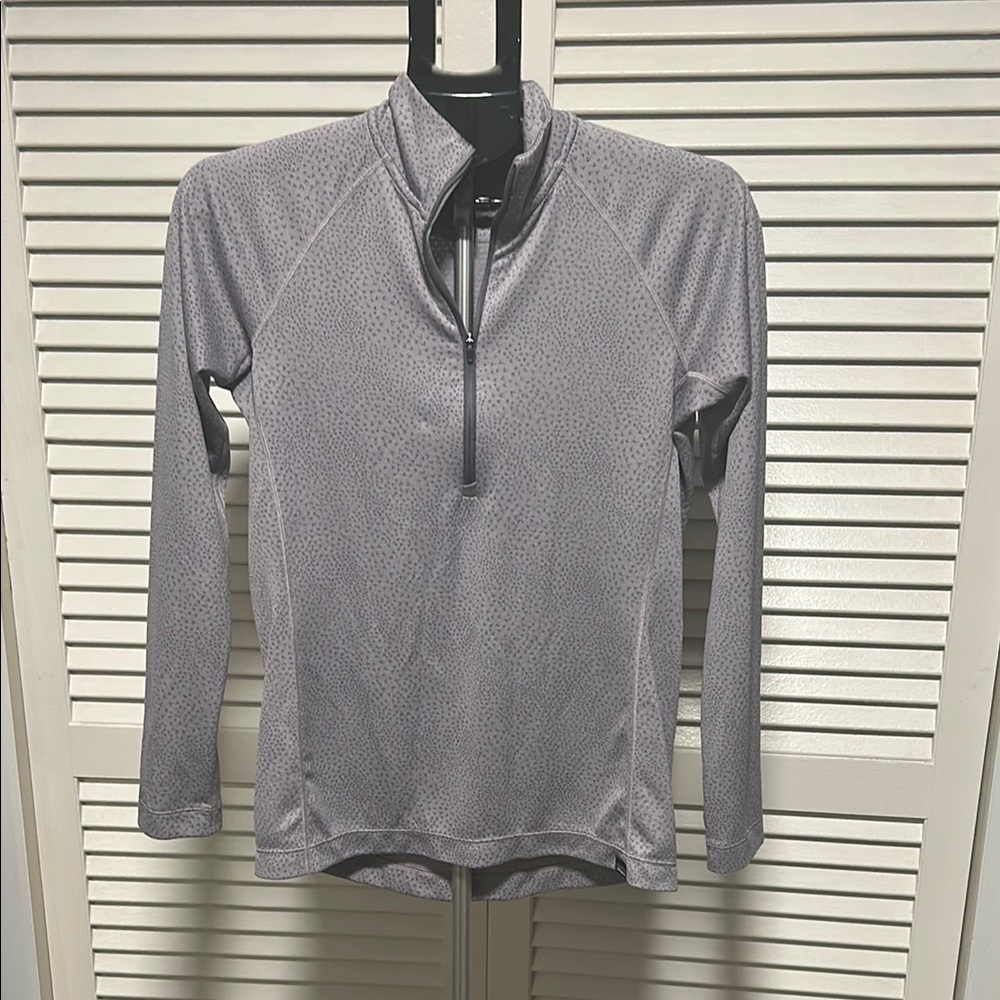 Patagonia Purple Gray Fitted Long Sleeve Capilene Tee